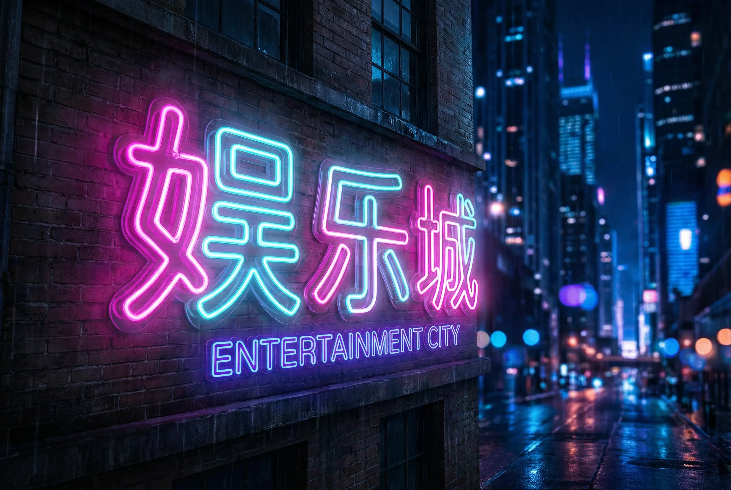 新澳门霓虹都市Logo